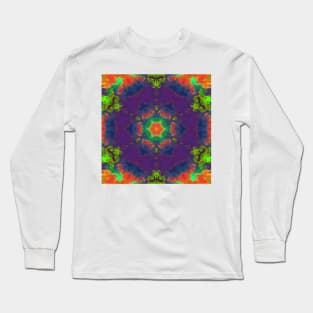 Psychedelic Hippie Purple Orange and Green Long Sleeve T-Shirt